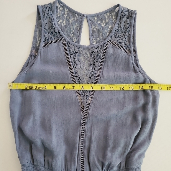 1010 * Abercrombie & Fitch Lace Romper Blue Size S - Picture 8 of 12